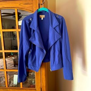 MUDD zip front knit moto jacket